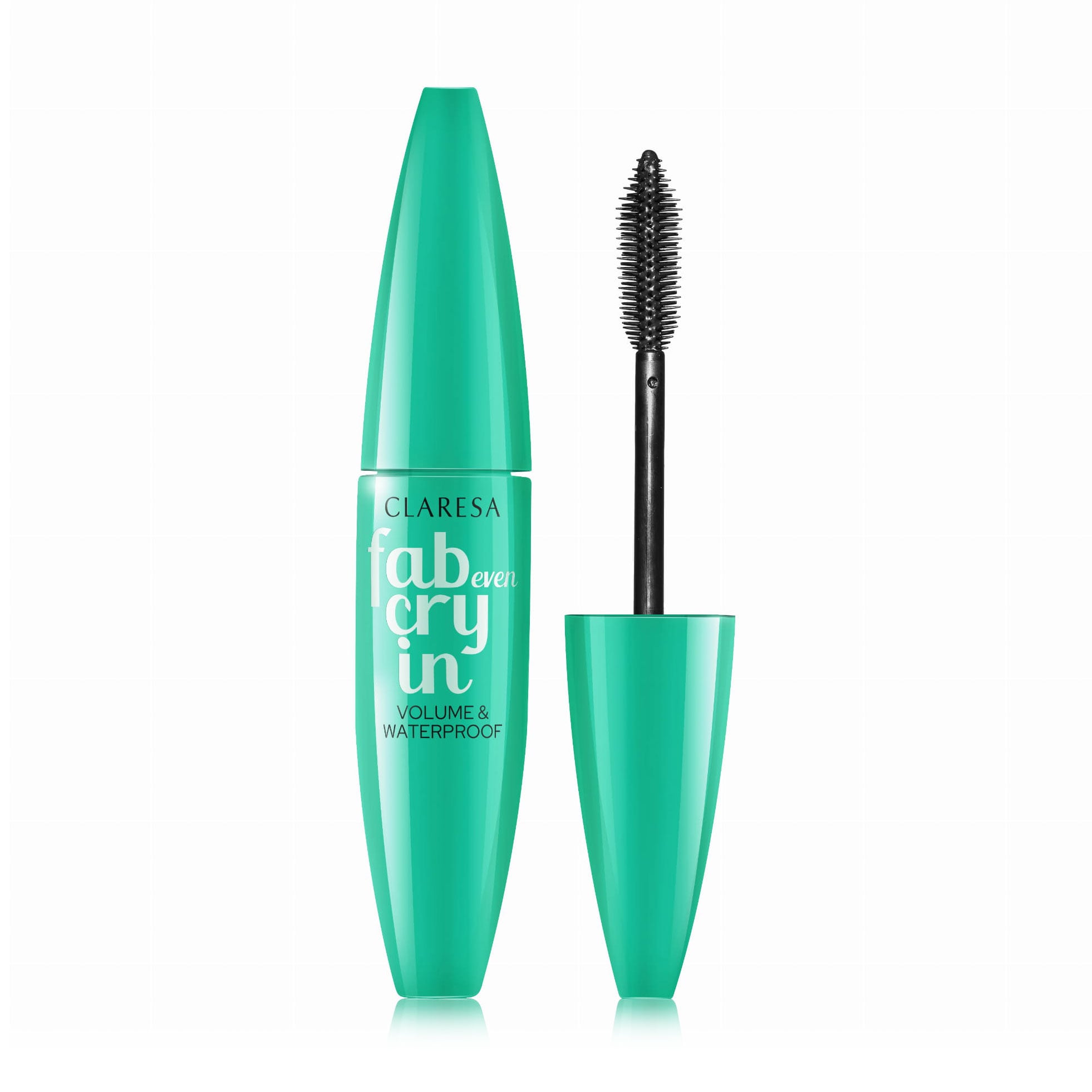 Водостійка туш для вій Claresa Fab Even Crying Volume &amp; Waterproof Mascara, Black, 10 г